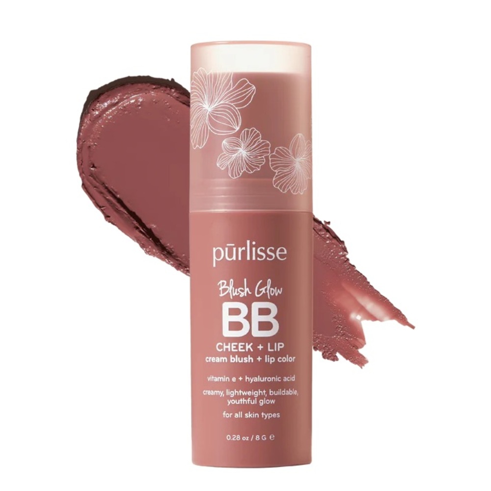 💎 PURLISSE BLUSH GLOW BB CHEEK + LIP in Shade Morning Mauve Full-Size